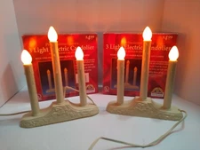 Christmas Candolier Vintage 3 Light Candolier In Box Christmas Candle Set Of 2