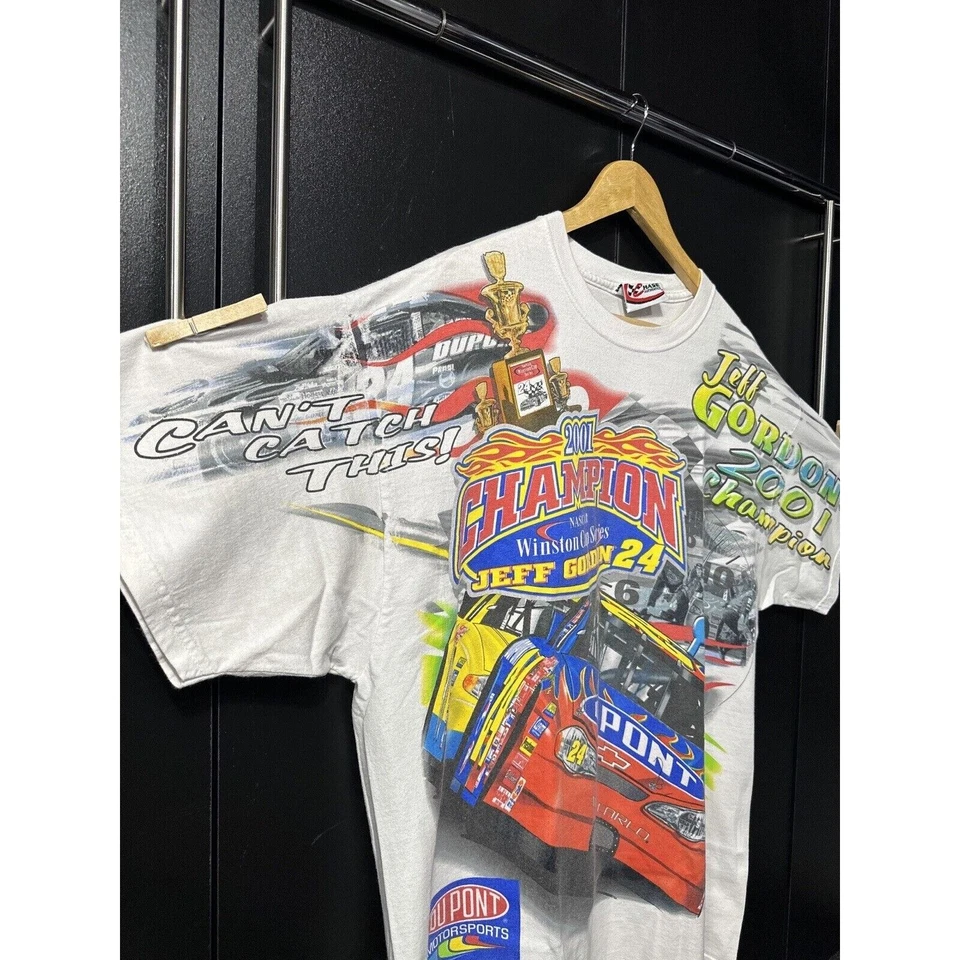 NASCAR 01 Jeff Gordon T-shirt Winston Cup Champion Large - Imagem 4 de 4