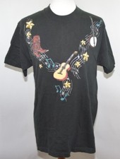 VTG Country Music Puffy Paint Western Fruit Loom T Shirt Made in USA Womens M