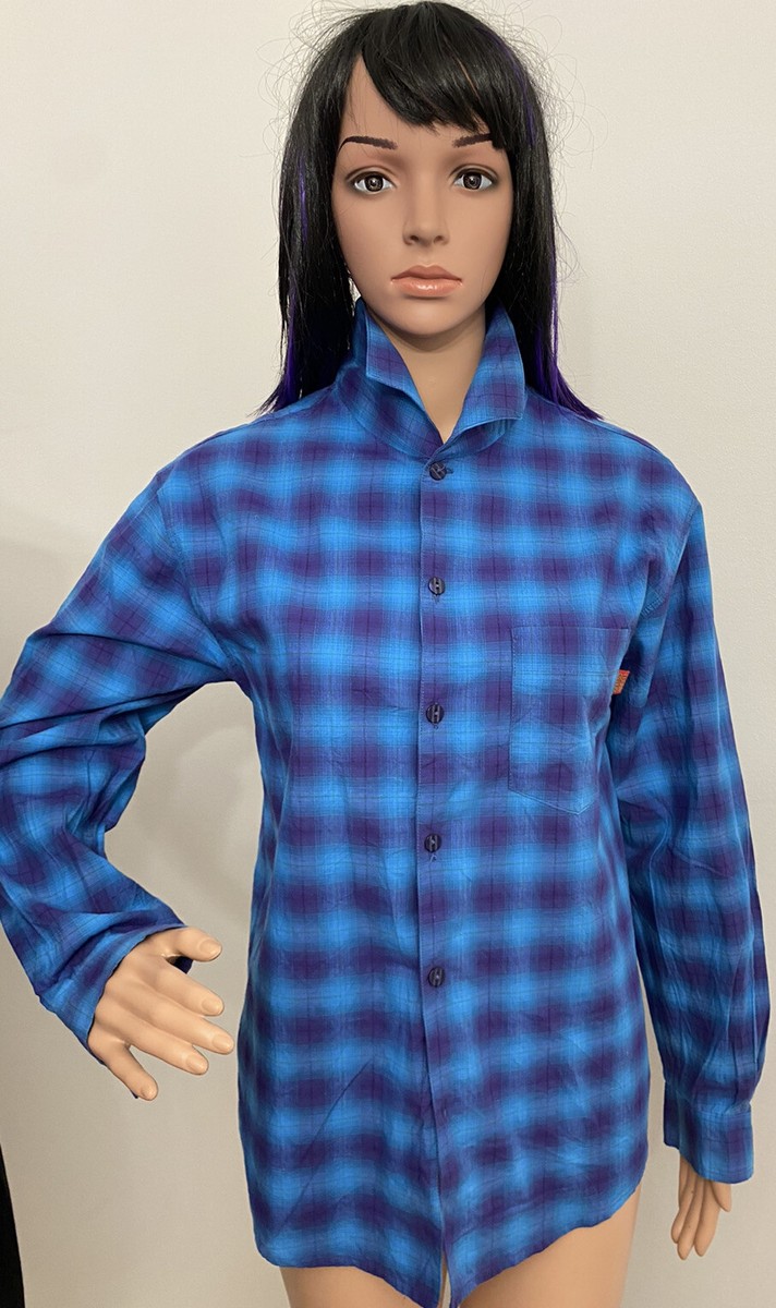 Vtg 🔥KENZO 🔥JUNGLE Women's Blue Button Up Shirt Sz:14 | eBay