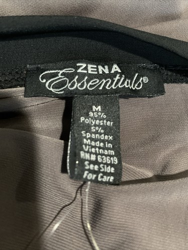 New Tag Zena Essentials Gray Black Short Sleeve Shirt Y2K Top Small / Medium - Picture 8 of 9