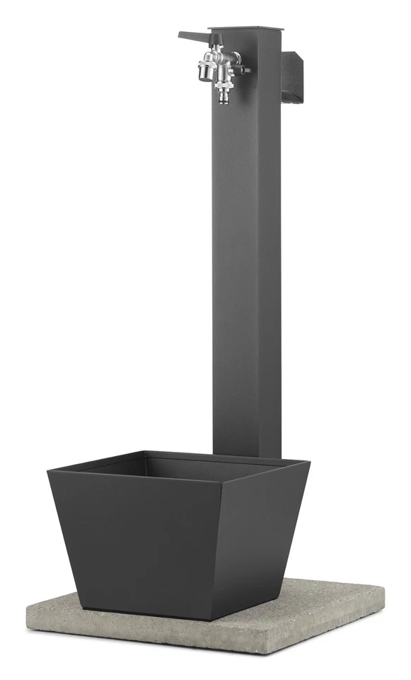 Belfer 42QRRV Fontana con Base in Cemento Doppio Rubinetto Vaschetta e Portatubo - Immagine 2 di 4