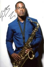 James Brandon Lewis JAZZ SAXOPHONIST autograph, In-Person signed photo