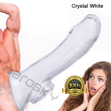 MALE Delay ejaculation Condoms penis sleeve Extender Reusable-Impotence-Condoms