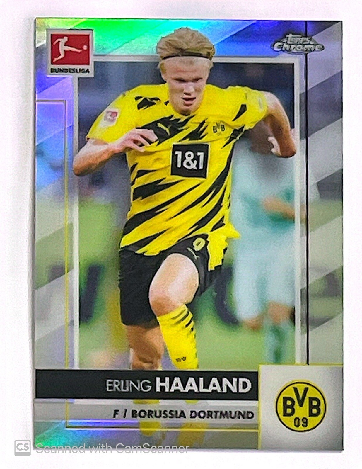 ERLING HAALAND 2020-21 TOPPS CHROME BUNDESLIGA REFRACTOR #32 DORTMUND