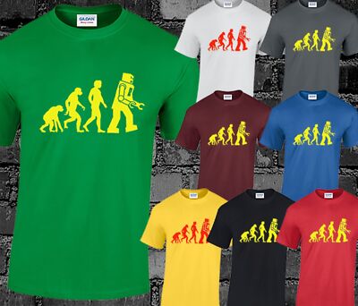 Robot Evolution Herren T-Shirt Big Bang Theory Sheldon Cooper Lustig Mode Retro