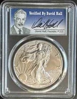 2016 SILVER EAGLE~ DAVID HALL VERIFIED PCGS MS70