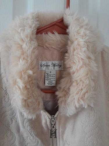 Sport Haley Womens Beige Vest Zip Up With Faux Fur. Size S. B52 - Picture 4 of 5