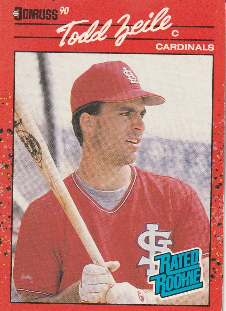 FREE SHIPPING-MINT-1990 Donruss Todd Zeile Cardinals #29 RATED ROOKIE-BONUS CRDS