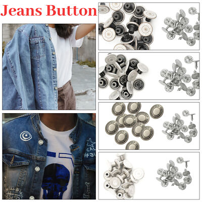 14/17 mm Jeans Knöpfe Hammer auf Denim Ersatz mit Rückennadeln Handtaschen Mäntel