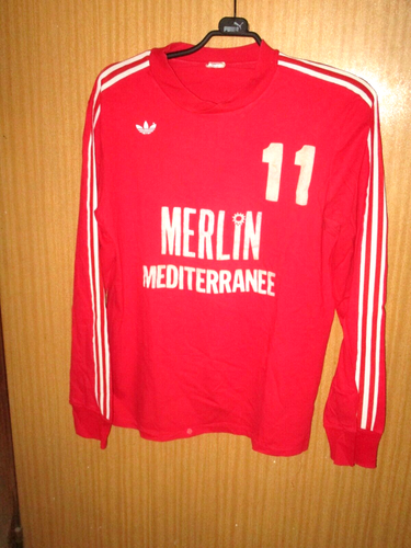 Maillot Volley-ball AS Cannes – Années 80 – Reebok – Taille Homme – Occasion Très Bon état