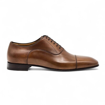 Christian Louboutin Greggo Leather Oxford Shoes Brown EU