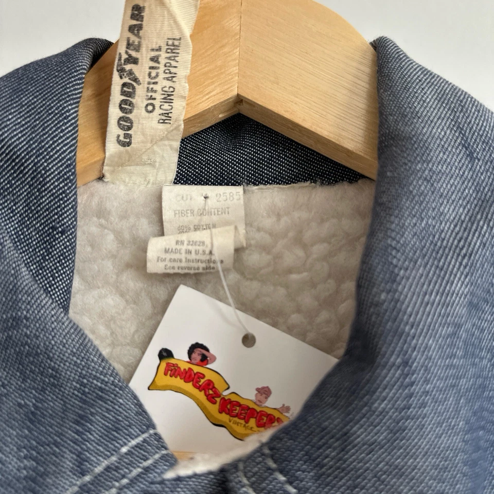 Chaqueta vaquera forrada Goodyear Sherpa vintage años 80 talla M Foto 3 de 4