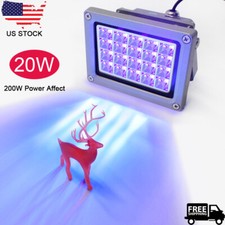 20W LED UV Resin Curing Light Solidify Lamp 405nm 100-260V for SLA 3D Prints USA