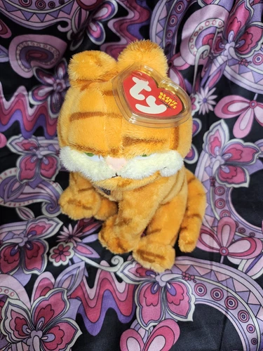 GARFIELD the Fat Orange Cat ✨️ MWMT Mint ✨️original Vtg New TY Beanie Baby Plush