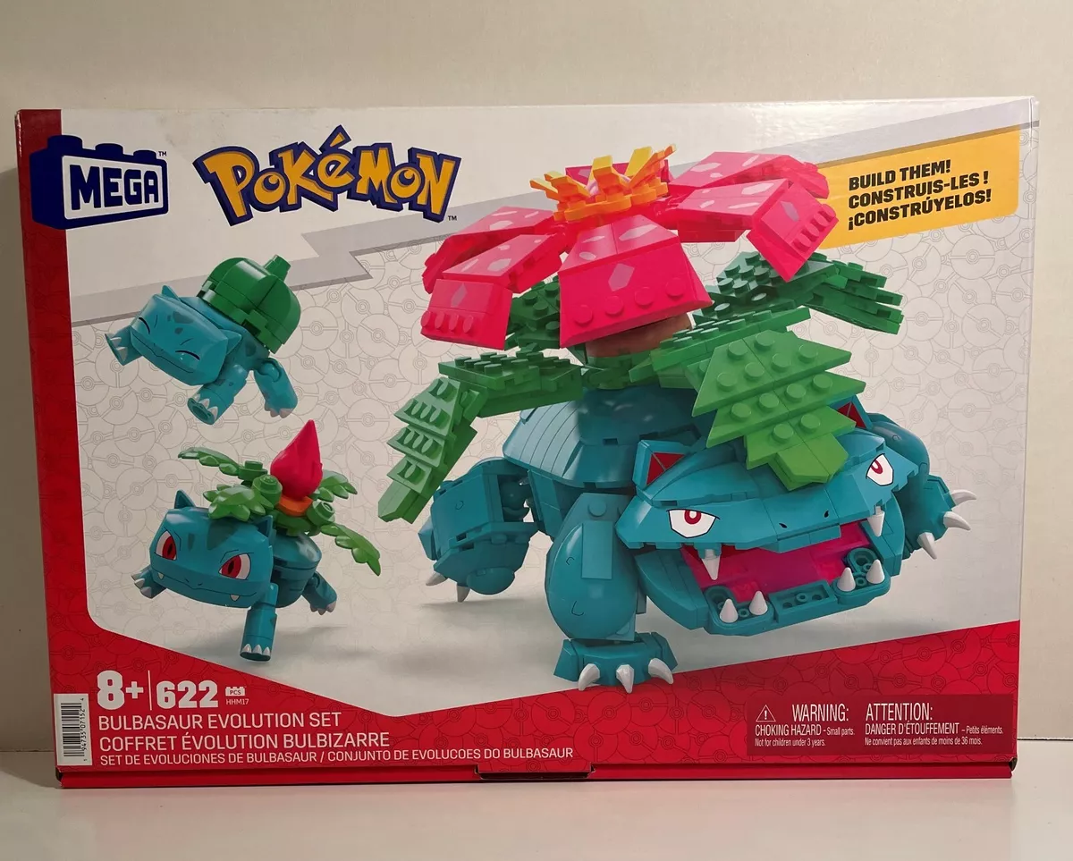 MEGA Pokemon Building Toy Kit Bulbasaur Set with 3 Action Figures