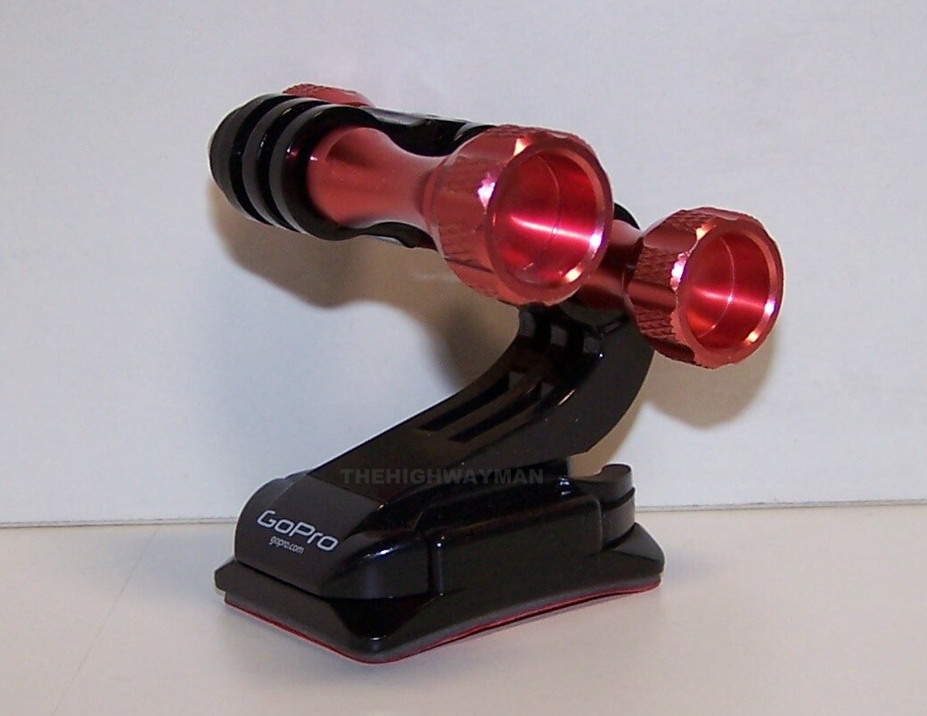 Gopro Hero Helmet Front Mount Red aluminum screws-image