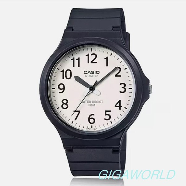 Casio Classic Analog Herrenuhr MW-240-7B | Schwarz Resin Band | Wasserdicht-image