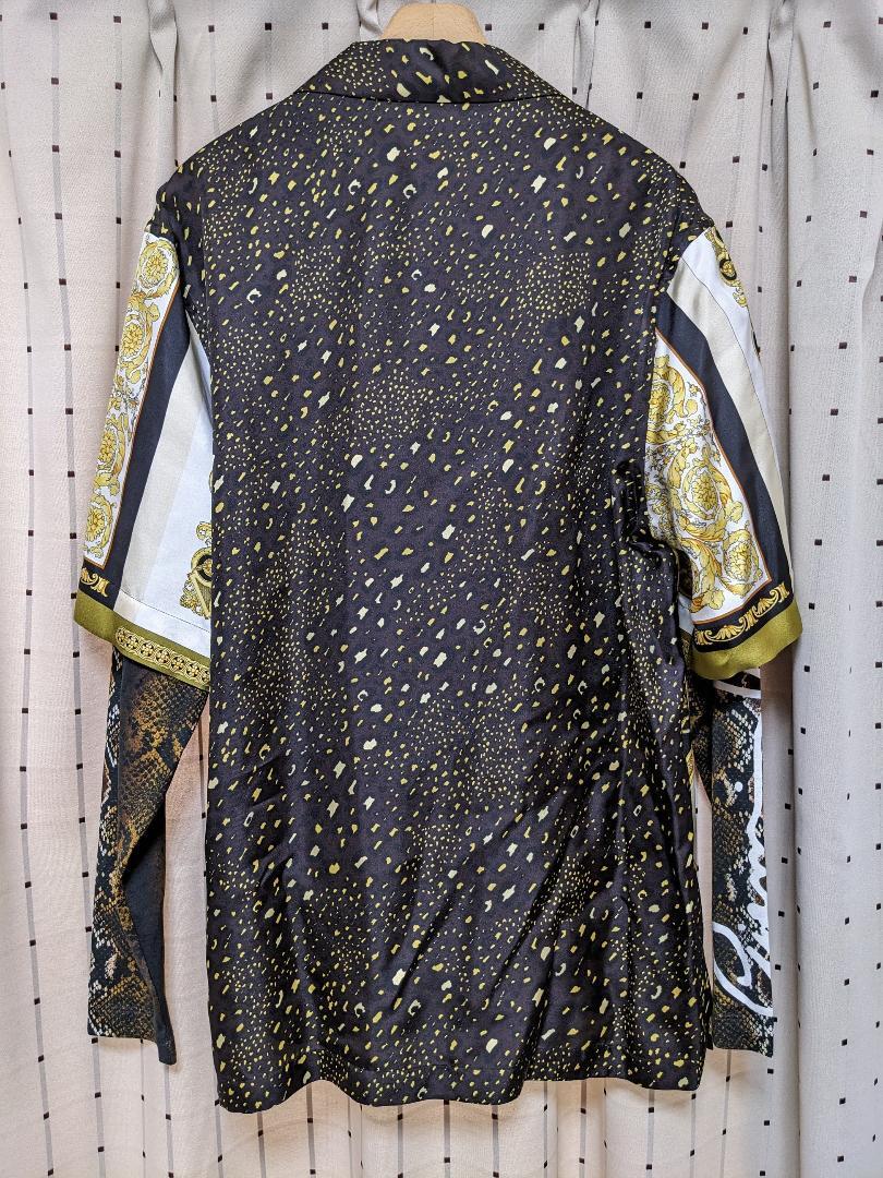 VERSACE クロコ デヴォレ シルクシャツ ブラック VERSACE クロコ デヴォレ シルクシャツ ブラック