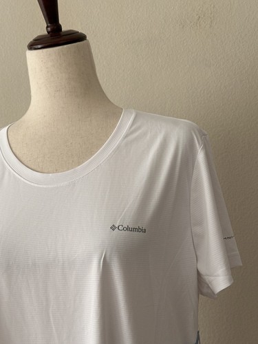 NWT! Columbia Women's Sz M Hike Short Sleeves Crew Neck T-Shirt Top White - Picture 2 of 6