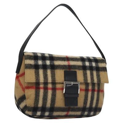 Burberrys Nova Check Blue Label Shoulder Bag Brown Black Burberrys Nova Check Blue Label Shoulder Bag Brown Black