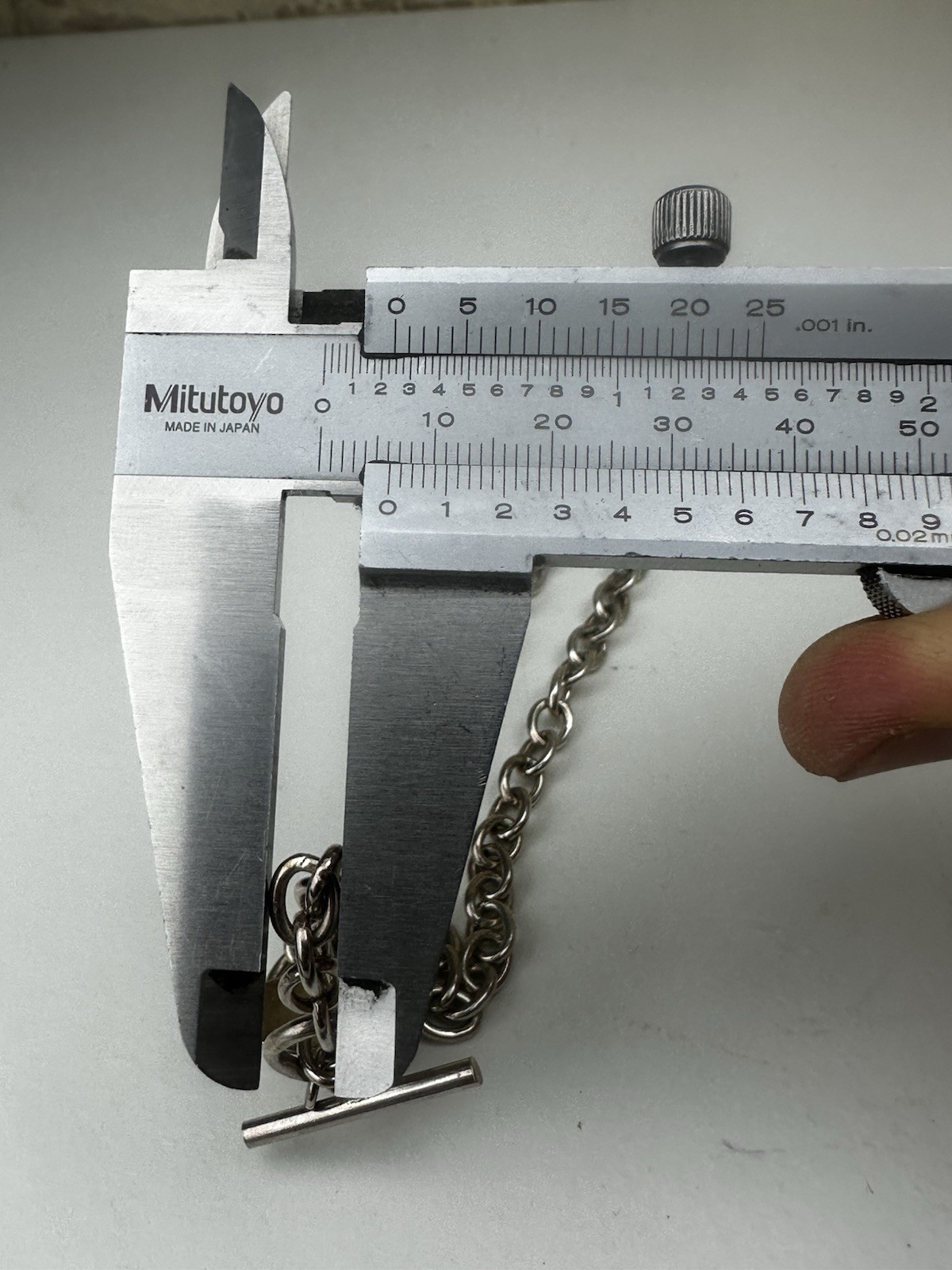 Solid Sterling Silver .925 Chain T-bar Link NECKL… - image 10