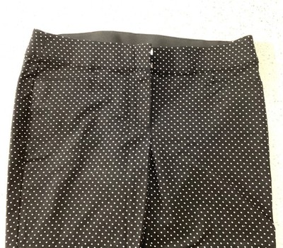 Lane Bryant Womens The Allie Pant Size 18 Black White Floral Stretch Ruffle 