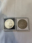 1922 Peace Dollar Lot of 2 $1 Silver Coin 0.9 Fineness Uncertified Ungraded Circ