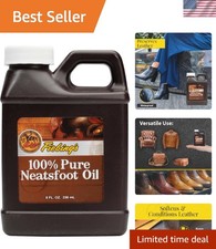 100 Pure Neatsfoot Oil - Natural Leather Preservative - 8 Fl Oz