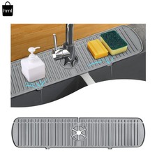 Multifunctional XL Silicone Faucet Mat for Clean Kitchen  Splash-Free Sinks