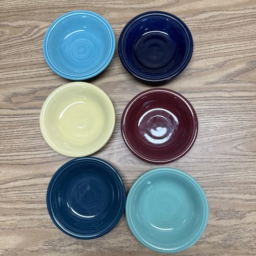 Fiesta 5 1/4 Inch Fruit Berry Dessert Bowls Homer Laughlin Fiestaware Set (6)