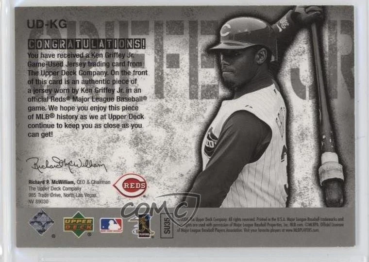2006 Upper Deck UD Game Materials Ken Griffey Jr (Bat Behind Back) #UD-KG HOF - Image 2 of 2