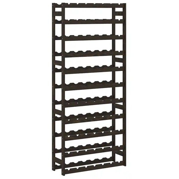 Weinregal FüR 77 Flaschen Schwarz Massivholz Kiefer-image
