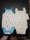 Girls Sz 3-6m Lot Of 2 Sleeveless One Piece Outfits,  1 new — photo 1