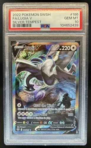 2022 Pokemon SWSH Silver Tempest Lugia V #186/195 PSA 10 GEM MINT