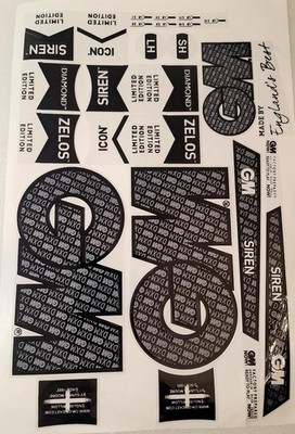 3D EMBOSSED CRICKET ENGLISH WILLOW BAT STICKERS BLACK (New & FREE  Shipping)