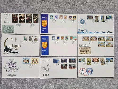 COLLECTION OF JERSEY CHANNEL ISLANDS FDCs FIRST DAY COVERS