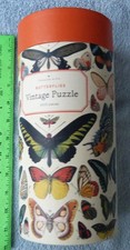 Cavallini  Co Vintage Puzzle BUTTERFLIES 1,000 pieces in original canister