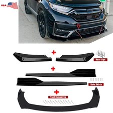 Front Bumper Lip Chin Spoiler Body Kit Splitter Side Skirt For Honda CR-V Fit  9