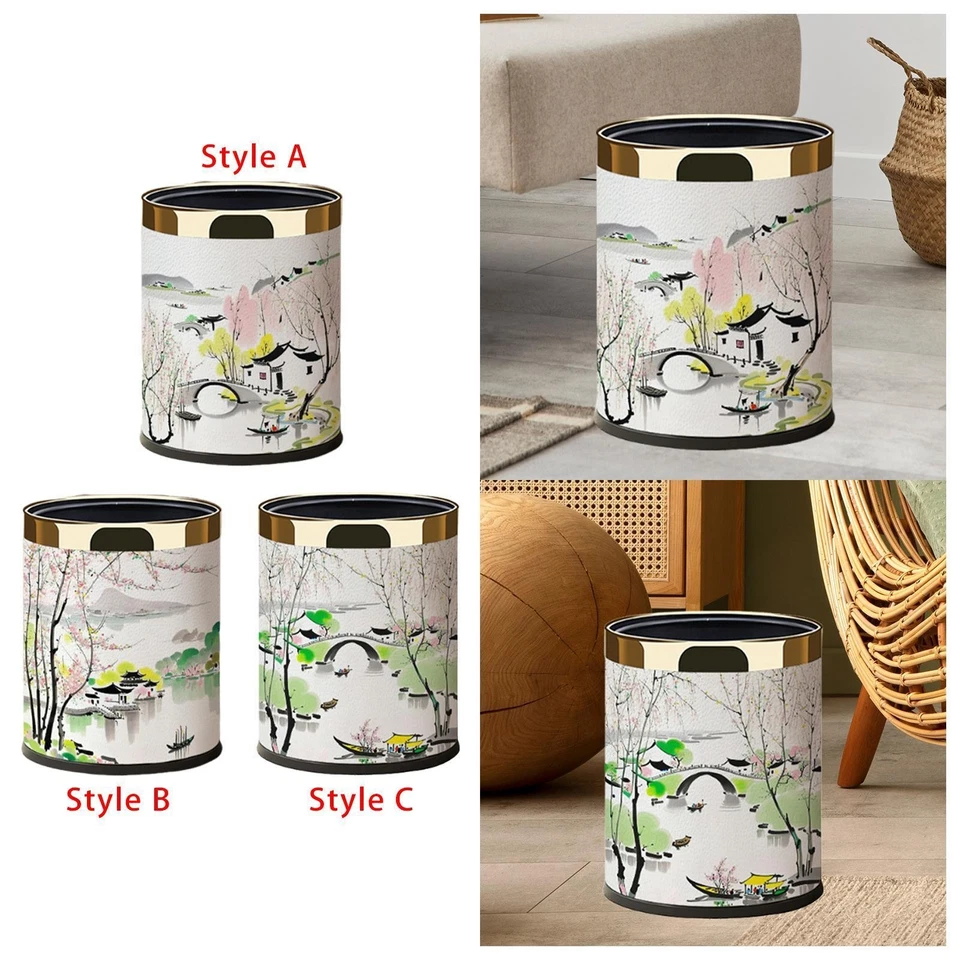 Poubelle décorative 10 L pour salon, salle de bain, hôtel - Photo 1/1