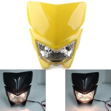 Yellow Motorcycle Front Headlight Head Lamp Mx Enduro Dirt Trail Bike 250cc
