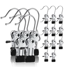 Boot Hangers Clips-16 Pack Laundry Hooks Hanging Clips Clothes Pins Closet Hang.