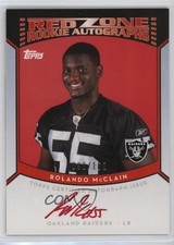 2010 Topps Red Zone Rookie Auto 91/100 Rolando McClain #RZRA-RM Auto 3c7