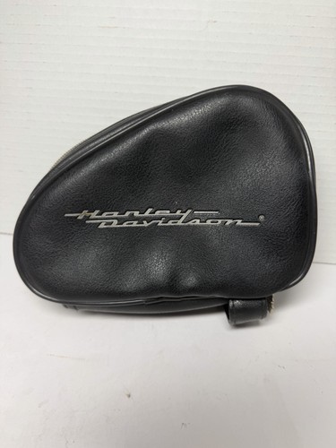 Harley Davidson Motorcycle Handlebar Zip Pouch Bag Tote Travel Bag Zipper Zipped