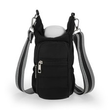 Water Bottle Carrier Bag with Adjustable Strap, for 18/32/40oz Bottle Black