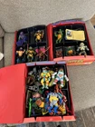 Vintage 1980s Teenage Mutant Ninga Turtle Action figures with collectors case