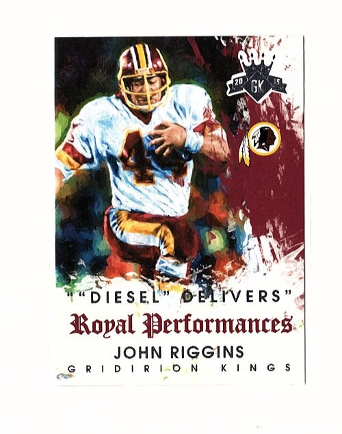 John Riggins 2015 Gridiron Kings Royal Performances Insert  # RP17