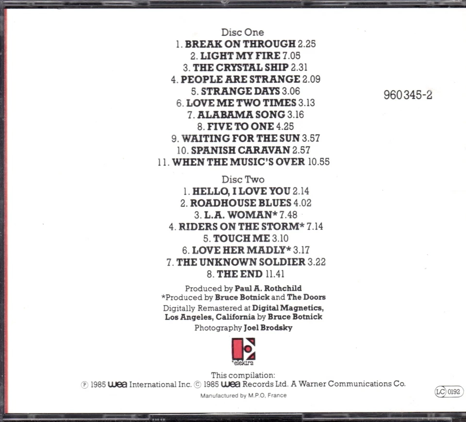 Doors - The Best of the Doors | 2 CDs - Bild 2 von 2