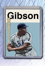 Josh Gibson Artist Signed Baseball Art Card 4/10