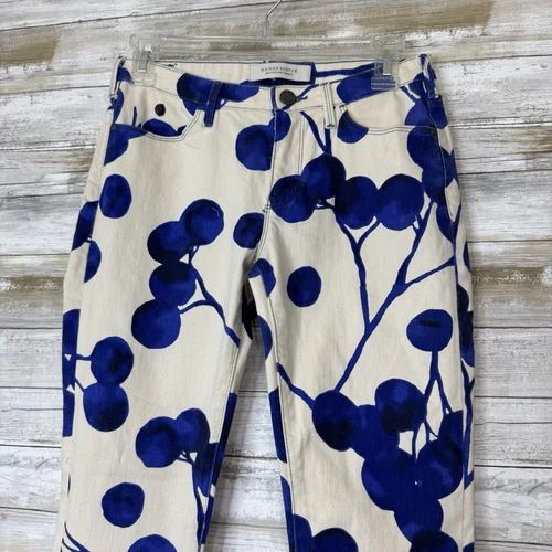 Maison Scotch Le Voyage Legging Women’s White / Blue Skinny Leg Pants size 27 - Picture 3 of 10